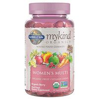 Garden of Life - mykind Organics Women's Gummy Vitamins - Berry - Certified Organic, Non-GMO, Vegan, Kosher Complete Multi - Methyl B12, C & D3 - Gluten, Soy & Dairy Free - 120 Real Fruit Gummies