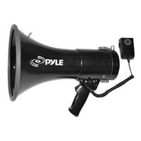 Pyle Megaphone Speaker PA Bullhorn - with Built-in Siren  50 Watts & Adjustable Volume Control - Ideal for Football, Baseball, Hockey, Cheerleading Fans & Coaches or for Safety Drills - PMP53IN