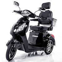 3-Wheel Scooter with Electromagnetic Brakes in Black