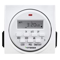 VIVOSUN 7 Day Programmable Digital Timer Switch with 2 Outlets - Accurate & Stable, UL Listed 1-Pack