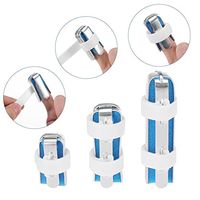 Huakii 3 Sizes Aluminium Finger Hand Splint Recovery Injury Pain Bending Deformation Correction Adjustable Fixing Belt(M)