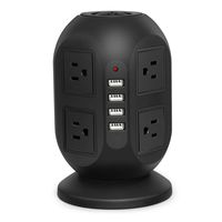 POETRAVEL Power Strip Surge Protector,8 AC Outlets with 4 USB Ports Charging Station,Electric Outlets Long Extension Cord 6.6 Feet,Fast Charge for PC Laptops Phones