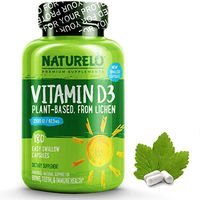 NATURELO Vitamin D - 2500 IU - Plant Based - from Lichen - Best Natural D3 Supplement for Immune System, Bone Support, Joint Health - Whole Food - Vegan - Non-GMO - Gluten Free - 180 Capsules