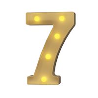 YOUZONE LED Marquee Letters LED Letter Lights Alphabet Light Number 0-9 Up Sign Decoration Letters A - Z Symbol & (7)