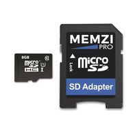 MEMZI PRO 8GB 90MB/s Class 10 Micro SDHC Memory Card with SD Adapter for Polaroid iXX090, i20X29, iS085, iS048 Digital Cameras