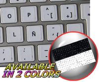 MAC SPANISH KEYBOARD STICKERS WHITE BACKGROUND
