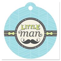 Dashing Little Man Mustache Party - Baby Shower or Birthday Party Favor Gift Tags (Set of 20)