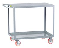 Little Giant LG-1832-BRK Welded Service Cart with Flush Shelves, 1200 lbs Capacity, 32" Length x 18" Width x 35" Height, 2 Shelves