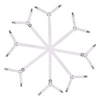 Triangle Bed Sheet Fastener Adjustable Holder Straps for a Smooth Mattress, Pack of 4, White