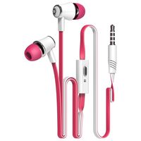 New Headset , Egmy Popular Universal 3.5mm In-Ear Stereo Earbuds Earphone With Mic For Cell Phone (Hot Pink)