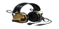3M PELTOR ComTac VI Nib Headset, Foldable, Single Lead, Standard Dynamic mic, MI Input, NATO Wiring, Coyote