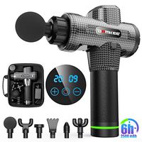 Massage Gun Professional Deep Tissue Massager Electric Handheld Percussion Massage for Full Body Muscle Recovery and Pain Relief Shoulder Massagers Super Quiet Brushless Motor DamKee DK-02