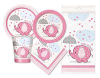 Pink Elephant Baby Shower Party Package - Serves 16 (Pink)