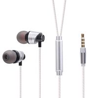 in-Ear Earbuds Wired Earphones HiFi Stereo Bass Headphones with Microphone for iPhone Samsung Mp3 Players Tablet Laptop, 3.5mm (Black)