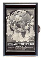 Vintage Corset Lingerie Ad Decorative Pill Box