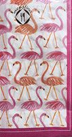 Mesafina Rosanne Beck Collection Rose Garden Flamingo Guest Towels Paper Buffet Napkins, 32 ct