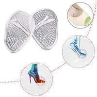 Gessppo 1 Pair Metatarsal Pads For Women Ball Of Foot Comfort One Size Fits Shoe Inserts Non-slip High Heels Pads Clear