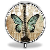 IMLONE Pill Organizer- Sliver Weekly Pill Boxes with 3 Components and Mirror for Travelling and Daily Needs,Compartments to Hold Vitamins, Cod Liver Oil, Supplements and Medication