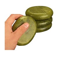 2pcs /lot Massage Hot Stones Set Natural Green Jade Stones Cold Rock for Spa, Massage Therapy 3.14 x 2.36 in(6x8cm)