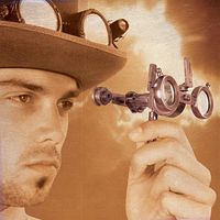 Steampunk Folding Binoculars w/Compass - Brass Opera Glasses