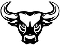 Home Grown Claremore Mean Bull Vinyl Sticker Decal | Cars Trucks Laptop | 5.5" Width X 4.092" Height | Black HGC1289
