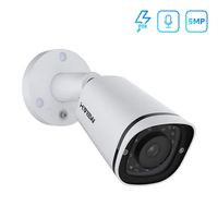 (Hikvision Compatible) 5MP PoE IP Bullet Camera Indoor Outdoor with Audio, Microphone, H.VIEW Video Surveillance Super HD Night Vision 100ft Home Security, ONVIF Compaliant, Wide Angle 2.8mm