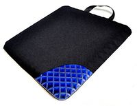 Tektrum Orthopedic Non-Liquid Gel Seat Cushion with Handle for Wheelchair, Car, Home, Office, Chairs, Travel - Relief for Sciatica, Back Pain, Tailbone, Prostate, Postnatal (TD-GS1703-BLK)