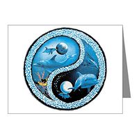 Note Cards (10 Pack) Dolphin Fish Ocean Yin Yang Symbol