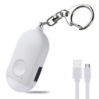 IEIK Safe Personal Alarm, Rechargeable 130db Safe Sound Alarm Siren for Women Keychain with LED Flashlight, Emergency Self Defense Security Personal Safety Alarm for Kids Elderly (White)