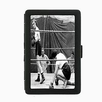 Perfection In Style Black Color Metal Cigarette Case Vintage Boxing Design 009