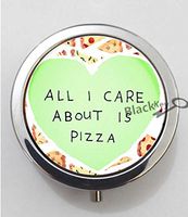 BlackKey All I Care About is Pizza 3-Compartment Decorative Pocket Gift Box Case Organizer for Pill, Color 1 -770