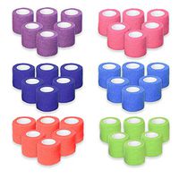 Ever Ready First Aid Self Adherent Cohesive Bandages 2" x 5 Yards - 36 Count, Rainbow Colors