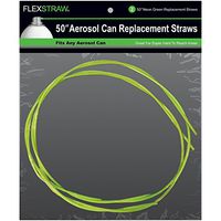 ShopStraw FS250 FlexStraw Aerosol Can Replacement Straws, Neon Green, 50", 2-Count
