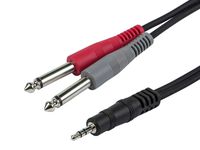 Monoprice 1/8 Inch TRS Male to Dual 1/4 Inch TS Male Cable - 5 Feet- Black | Connect Your IPod, IPhone, Android SmartphoneTo Pro Audio Gear