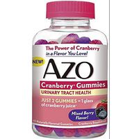 Azo Cranberry Gummies Urinary Tract Health, Mixed Berry, 40 Gummies (Pack of 2)