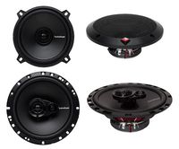 2) Rockford Fosgate R1525X2 5.25" 80W 2 Way + 2) R165X3 6.5" 90W 3 Way Speakers