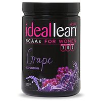 IdealLean BCAA For Women ‐ Amino Acids for Women | Maximize Fat Burn & Lean Muscle Growth | Aids Weight Loss | Post Workout Recovery Drink | 0 Calories, 0 Sugars, 0 Carbs | Grape Explosion | 12 oz.