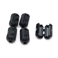 Cyful 5pcs Noise Filter Cable Ring Ferrite Core Filters Suppressor Cable Clip for 5mm-6mm Diameter Cable, Black