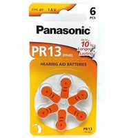 Button Cell Zinc-Air Hearing Aid Cells 6 Panasonic Piece Blister Card V-13 6 Bl (Pr48/Pr13H)