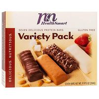 HealthSmart - High Protein Diet Bar - Smooth Variety Pack - 12-15g Protein - Low Calorie - Gluten Free (7/Box)