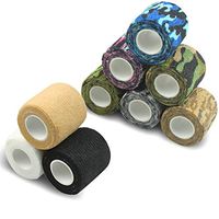 Banglijian Self Adherent Self Adhesive Tape, Cohesive Bandage Tape, Strong Elastic Sports Tape, 2 inches, 5 Yards, Pack of 9