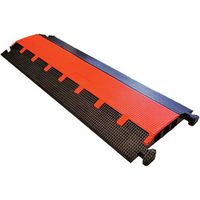 Elasco LG3125 Lite Guard Cable Guard/Management, Light Duty, Triple Channel, 1-1/4" Channels, 14,000 lb. per Tire Load Capacity, 37" x 13" x 1.75", Orange/Black