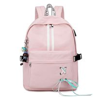 Choco Mocha Girls Backpacks for Teen Girls School Water Resistant College Charging Backpack for Women Bookbag Casual Travel Daypack Side Pocket with 15.6 Inch Laptop Sleeve Pastel Pink