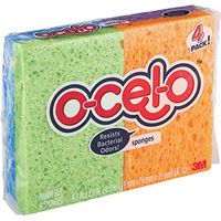 ocelo Cel-O Cellulose Sponges, 4 Count (Colors may vary)