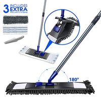 Microfiber Flat Mop with 2PCS Replaceable Mop Pads Stainless Steel Handle Magic Dust Cleaning Mop for Hardwood Floors Masthome
