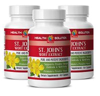 ST John's WART HERB Extract with Siberian Eleutherococcus and Gingkgo Biloba - Positive Energy - 3 Bottles 180 Capsules