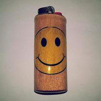 Smiley Face BIC Lighter Case Holder Sleeve Cover