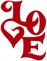 hBARSCI Love Vinyl Decal - 5 Inches - for Cars, Trucks, Windows, Laptops, Tablets, Outdoor-Grade 2.5mil Thick Vinyl - Red