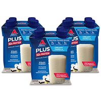 Atkins Plus Protein-Packed Shake, Vanilla, 4 Count per Pack, 44 Fl Oz, Pack of 3