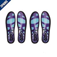 KOOBOOK 2Pairs Orthotic 3D Flat Feet Foot High Arch Heel Support Shoe Inserts Insoles Pads Pad for Men and Women L